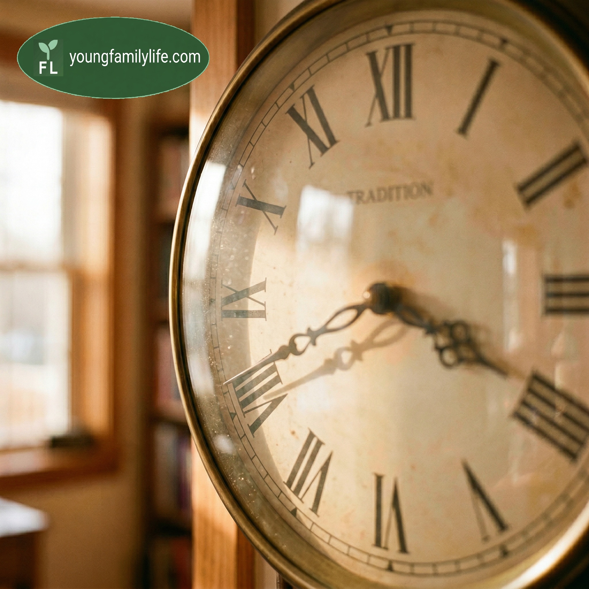 A softly blurred clock face, suggesting difficulty perceiving the passage of time.